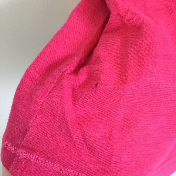 Hollister Hot Pink Short Sleeve Top Buttons Logo M - Picture 5 of 7